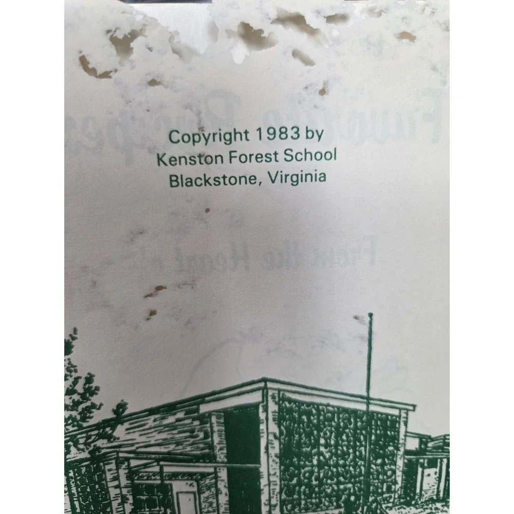 VTG 1983‎ Favorite Recipes Kenston Forest School Cookbook Blackstone Virginia